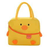 POYIPI duck-designed lunch bag with front pocket for utensils and keys