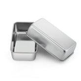 P&P CHEF loaf pan set in silver for precise 9x5 bread baking