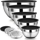 P&P CHEF mixing bowls nesting set for space-saving storage and meal prep.
