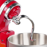 PQPO stainless steel dough hook close-up showing durable spiral design for even kneading.