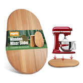 PQPO wooden mixer slider acacia mat for smooth gliding and easy setup