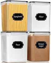 PRAKI large airtight containers keep flour fresh and visible for easy prep.