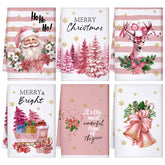 Preboun Santa Reindeer Stripe towel for festive kitchen decor and warmth