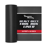Precision Defined tool box liner laid flat in a drawer showing organized tools