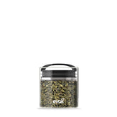 Prepara Evak compact glass storage front view highlights airtight design