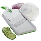 PrepSolutions Adjust-A-Slice Mandoline green side view with precise thickness control for home chefs