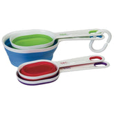 PREPWORKS collapsible 1-cup measuring cup expanded for quick, space-saving measuring.
