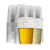 Prestee disposable measuring cups top view showing clear measurements for quick prep