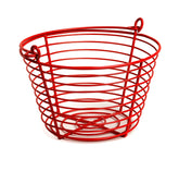 PH Prevue Hendryx egg basket 8-inch front view shows sturdy vinyl coating and bright red finish.