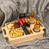 Primo Lines couch cup holder keeps drinks within reach for movie nights.