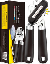 PrinChef smoother-cut magnet opener cutting around the rim for a clean, effortless lid removal.