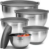 Priority Chef premium mixing bowls with lids in 1.5 qt for precise prep and easy storage.