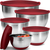 Priority Chef bowls with airtight lids nestable for space-saving storage.