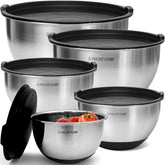 Priority Chef premium bowls with thick steel for lasting durability and light handling.