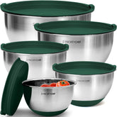 Priority Chef premium bowls with lids, 5 qt, airtight storage.