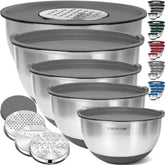 Priority Chef mixing bowls with lids 1.5-quart for prep and storage.