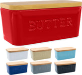 Priority Chef extra-large butter dish with lid keeps butter fresh and mess-free on the counter.