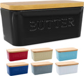 Priority Chef extra large butter dish with airtight lid on a kitchen counter.