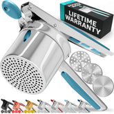PriorityChef large 15oz potato ricer with 3 discs for versatile textures