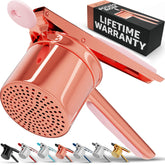 PriorityChef rose-gold potato ricer with 15oz basket for silky mashed potatoes