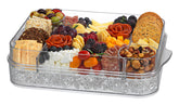 Prodyne Charcuterie On Ice top view shows organized meats and cheeses.
