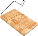 Prodyne end grain beechwood cheese slicer board for stable, precise slices.
