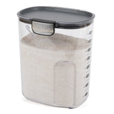 ProKeeper+ flour container in clear view with 4-quart capacity for quick access.