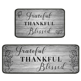 Protikol Grateful kitchen rug 17x30 close-up shows soft microfiber and comfort.