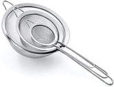 Proto Future 8in fine-mesh strainer for efficient pasta and veggie rinsing