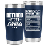 PRPinkRain Legend Has Retired 20oz tumbler with double-wall insulation keeps beverages hot or cold.