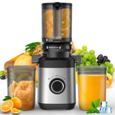 PSIIDAN juicer showing the 4-5 inch feed chute for efficient whole-fruit juicing.