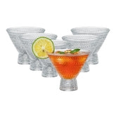 PTSTING martini glasses with embossed vintage design for elegant entertaining.