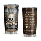 Pudmaple Mechanic Gifts Tumbler 20oz with bold side print for daily hydration.