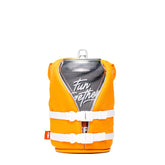 Puffin Buoy Life Vest apricot can cooler on a can keeps a drink cold