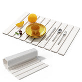 Pukaock large stone drying mat on kitchen counter accelerates air-drying.