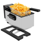 Pukomc 3L deep fryer with viewing window for safer frying monitoring.