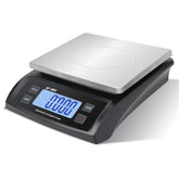 Puozult digital kitchen scale front view in stainless black for precise cooking