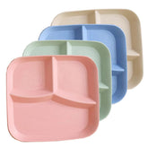 PUPOPIK unbreakable 10in green plate with divided sections for family meals.