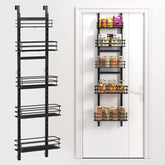 Purdaz 5-tier over-the-door pantry organizer front view for space-saving storage.