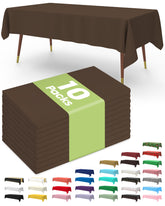 Pureegg brown tablecloth 54x108 inches protecting tables from spills during meals