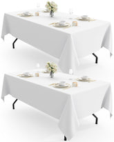 Pureegg rectangle tablecloth 60x102 in white for versatile dining