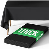 Pureegg rectangle tablecloth 60x84 inches, black, two-pack, protective and elegant.