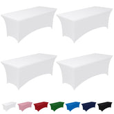 Pureegg spandex tablecloth 6ft fit closeup showing snug elastic for rectangle tables.
