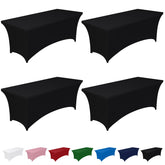 Pureegg Spandex tablecloth on a 6-foot table with a snug, wrinkle-free fit.