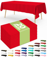 Pureegg disposable red tablecloth protects surfaces during meals and gatherings