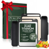Pure Prep titanium cutting board double-sided for meat and produce prep