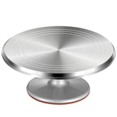 Puroma 12in aluminium rotating cake turntable top view for stability.
