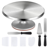 Puroma 12-inch cake turntable with smooth rotation for precise decorating.