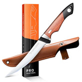 PurpleBird 6-inch fillet knife blade for precise, clean fish filleting.