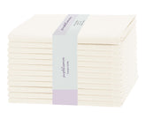 PurpleEssences 18x18 cream napkins show soft cotton for everyday dining.